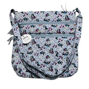 Vera Bradley Disney PLAYFUL FIGARO Cat Triple Zip Hipster Quilted Crossbody NEW